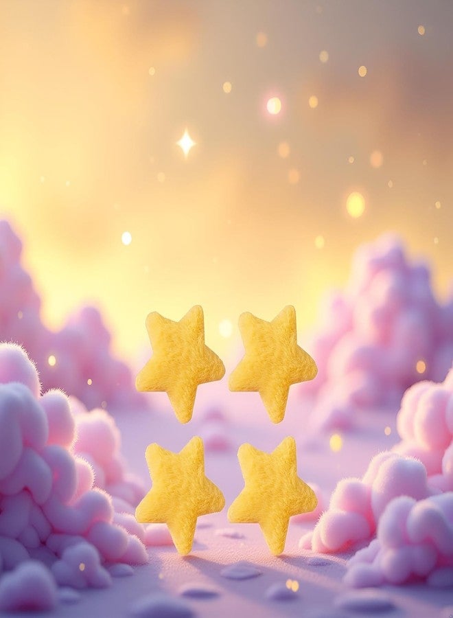 GOUDOGEDC Star Hairpins, 4Pcs Yellow Star Hairpins Solid Color Fluffy Fuzzy Soft Anti-slip Hair Decor Portable Sweet Style Pentagram Bangs Clips Hair Styling Clips Hair Accessories - Image 4